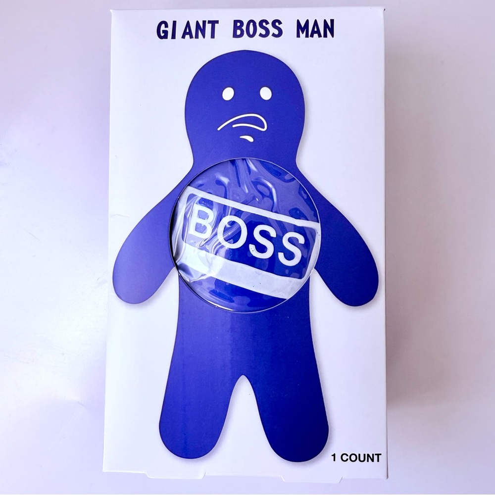 New Giant Boss Man Stress Reliever Ball Festive Voices 7" Gel Doll